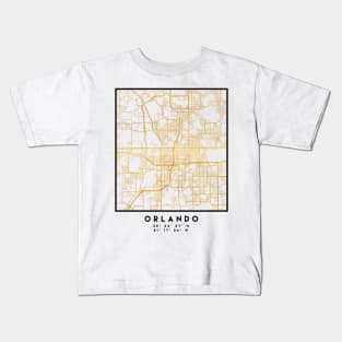 ORLANDO FLORIDA CITY STREET MAP ART Kids T-Shirt